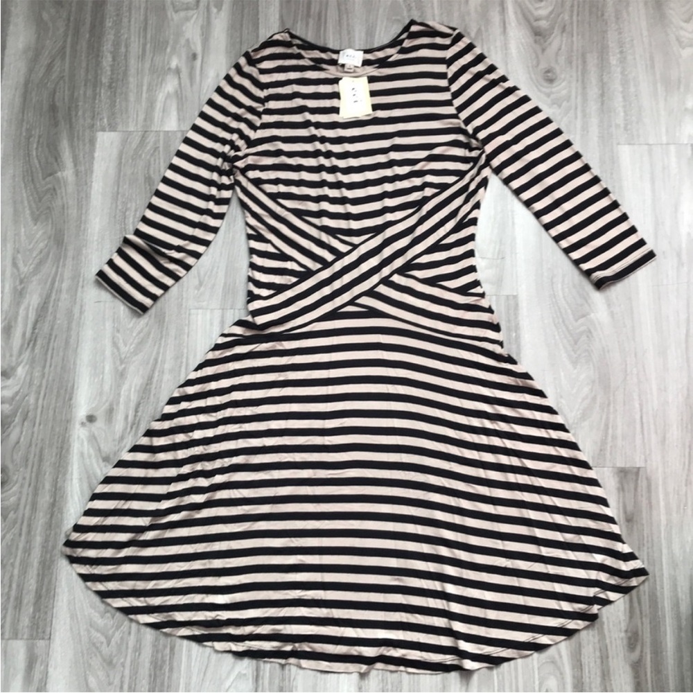 ECI Jersey Dress Long Sleeve Jersey A Line Womens XL